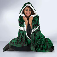 Maori Matariki Hei Matau Kakariki Hooded Blanket Maori Kowhaiwhai Pattern Galaxy