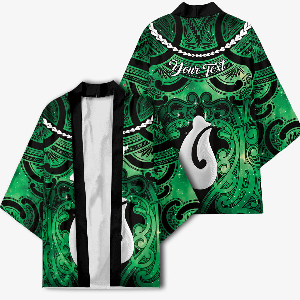 Personalised Maori Matariki Hei Matau Kakariki Kimono Maori Kowhaiwhai Pattern Galaxy