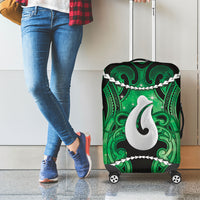 Maori Matariki Hei Matau Kakariki Luggage Cover Maori Kowhaiwhai Pattern Galaxy