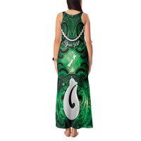 Personalised Maori Matariki Hei Matau Kakariki Tank Maxi Dress Maori Kowhaiwhai Pattern Galaxy