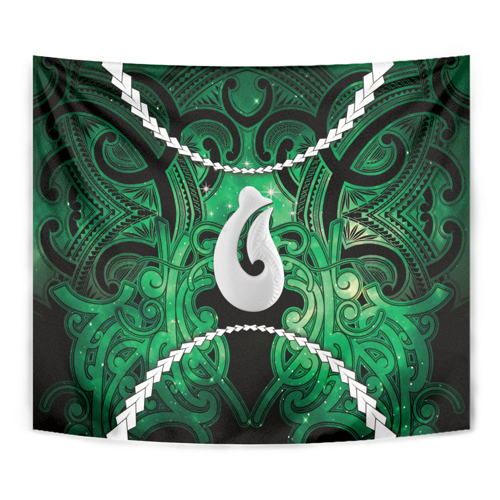 Maori Matariki Hei Matau Kakariki Tapestry Maori Kowhaiwhai Pattern Galaxy