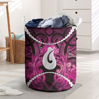 Maori Matariki Hei Matau Mawhero Laundry Basket Maori Kowhaiwhai Pattern Galaxy