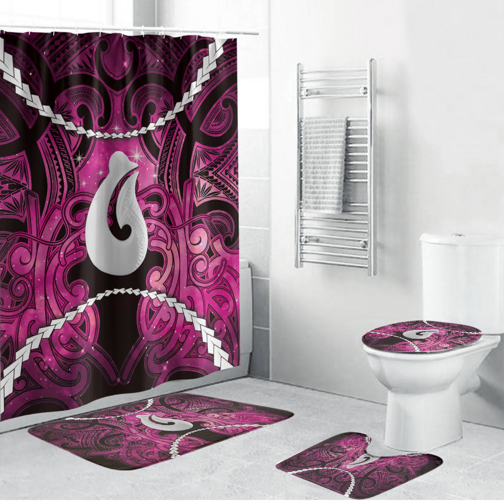 Maori Matariki Hei Matau Mawhero Bathroom Set Maori Kowhaiwhai Pattern Galaxy