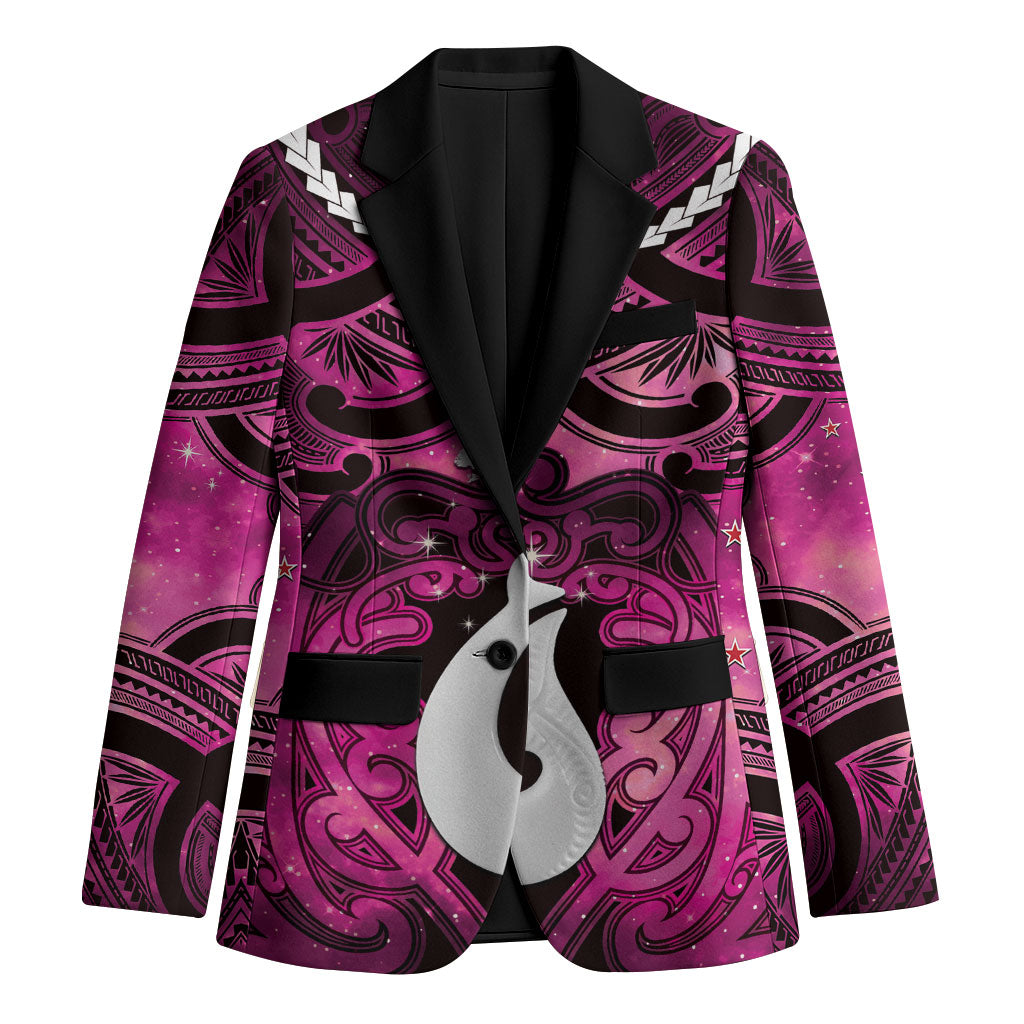 Personalised Maori Matariki Hei Matau Mawhero Blazer Maori Kowhaiwhai Pattern Galaxy