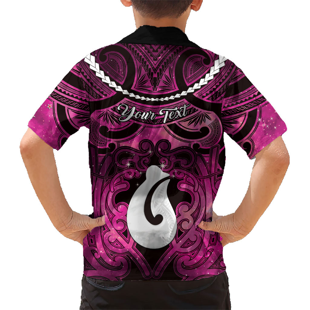 Personalised Maori Matariki Hei Matau Mawhero Kid Hawaiian Shirt Maori Kowhaiwhai Pattern Galaxy