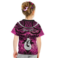 Personalised Maori Matariki Hei Matau Mawhero Kid T Shirt Maori Kowhaiwhai Pattern Galaxy