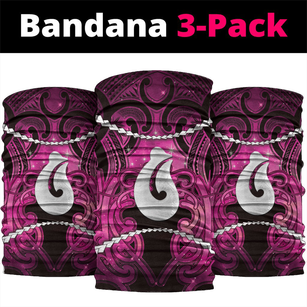 Maori Matariki Hei Matau Mawhero Neck Gaiter Maori Kowhaiwhai Pattern Galaxy
