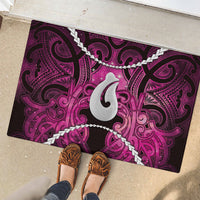 Maori Matariki Hei Matau Mawhero Rubber Doormat Maori Kowhaiwhai Pattern Galaxy