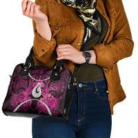 Maori Matariki Hei Matau Mawhero Shoulder Handbag Maori Kowhaiwhai Pattern Galaxy
