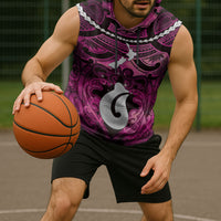 Personalised Maori Matariki Hei Matau Mawhero Sleeveless Hoodie Maori Kowhaiwhai Pattern Galaxy