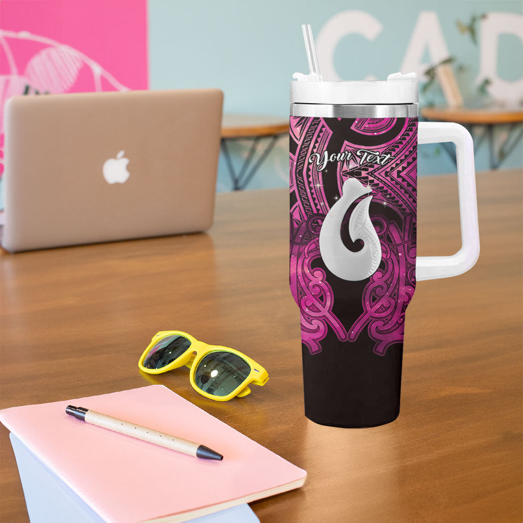 Personalised Maori Matariki Hei Matau Mawhero Tumbler With Handle Maori Kowhaiwhai Pattern Galaxy