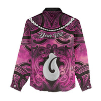 Personalised Maori Matariki Hei Matau Mawhero Women Casual Shirt Maori Kowhaiwhai Pattern Galaxy