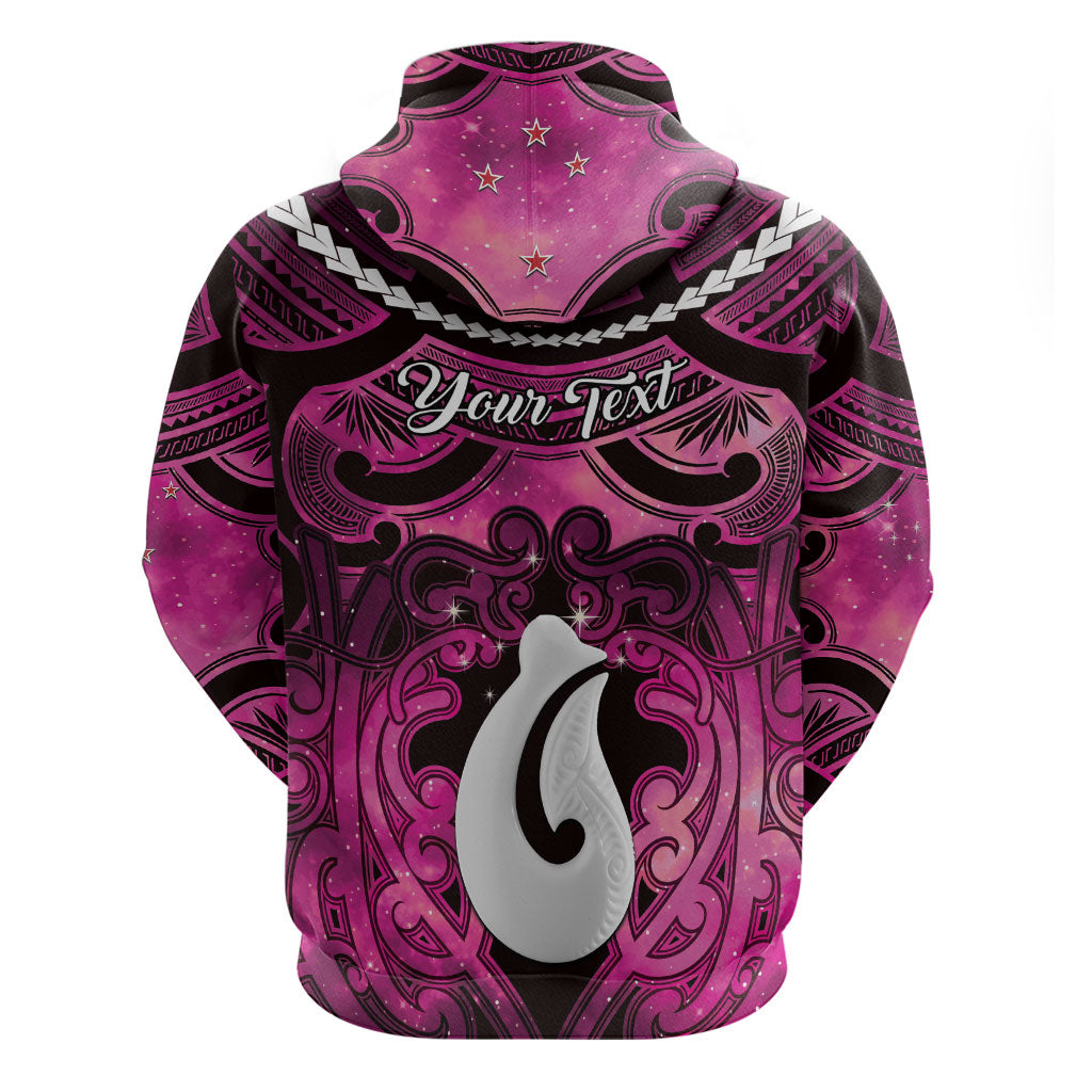 Personalised Maori Matariki Hei Matau Mawhero Zip Hoodie Maori Kowhaiwhai Pattern Galaxy LT01 - Polynesian Pride