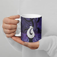 Personalised Maori Matariki Hei Matau Waiporoporo Ceramic Mug Maori Kowhaiwhai Pattern Galaxy