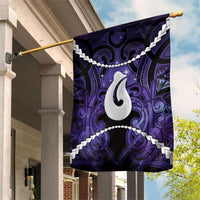 Maori Matariki Hei Matau Waiporoporo Garden Flag Maori Kowhaiwhai Pattern Galaxy