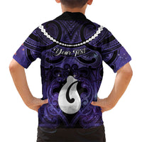 Personalised Maori Matariki Hei Matau Waiporoporo Hawaiian Shirt Maori Kowhaiwhai Pattern Galaxy