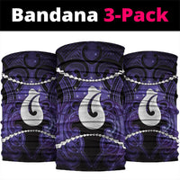 Maori Matariki Hei Matau Waiporoporo Neck Gaiter Maori Kowhaiwhai Pattern Galaxy