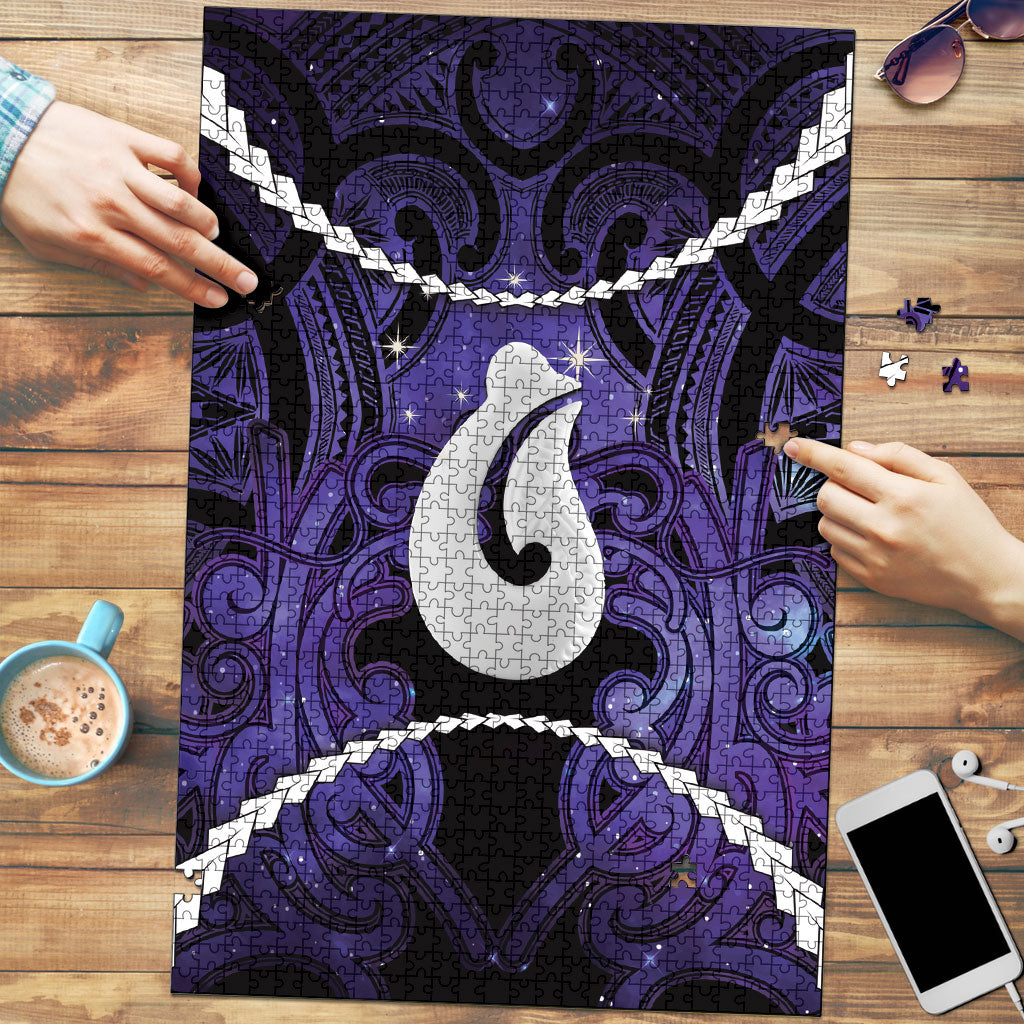 Maori Matariki Hei Matau Waiporoporo Puzzle Maori Kowhaiwhai Pattern Galaxy