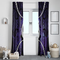 Maori Matariki Hei Matau Waiporoporo Window Curtain Maori Kowhaiwhai Pattern Galaxy