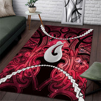 Maori Matariki Hei Matau Whero Area Rug Maori Kowhaiwhai Pattern Galaxy