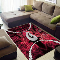 Maori Matariki Hei Matau Whero Area Rug Maori Kowhaiwhai Pattern Galaxy