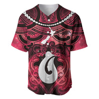 Personalised Maori Matariki Hei Matau Whero Baseball Jersey Maori Kowhaiwhai Pattern Galaxy