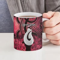Personalised Maori Matariki Hei Matau Whero Ceramic Mug Maori Kowhaiwhai Pattern Galaxy