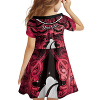 Personalised Maori Matariki Hei Matau Whero Family Matching Mermaid Dress and Hawaiian Shirt Maori Kowhaiwhai Pattern Galaxy LT01 - Polynesian Pride
