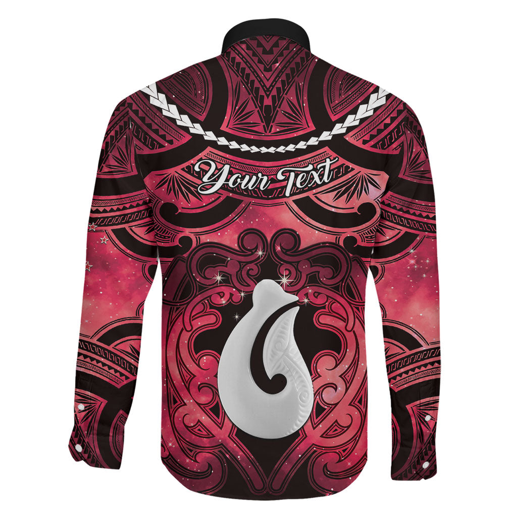 Personalised Maori Matariki Hei Matau Whero Family Matching Summer Maxi Dress and Hawaiian Shirt Maori Kowhaiwhai Pattern Galaxy LT01 - Polynesian Pride