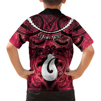 Personalised Maori Matariki Hei Matau Whero Family Matching Tank Maxi Dress and Hawaiian Shirt Maori Kowhaiwhai Pattern Galaxy LT01 - Polynesian Pride