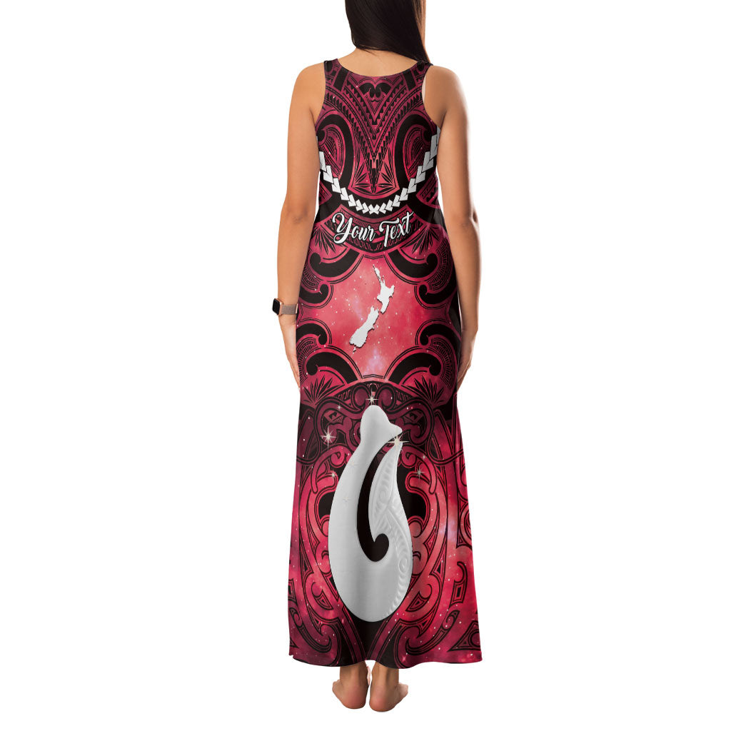 Personalised Maori Matariki Hei Matau Whero Family Matching Tank Maxi Dress and Hawaiian Shirt Maori Kowhaiwhai Pattern Galaxy LT01 - Polynesian Pride