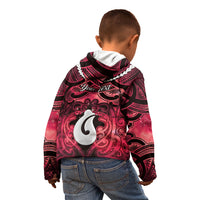 Personalised Maori Matariki Hei Matau Whero Kid Hoodie Maori Kowhaiwhai Pattern Galaxy