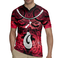 Personalised Maori Matariki Hei Matau Whero Rugby Jersey Maori Kowhaiwhai Pattern Galaxy