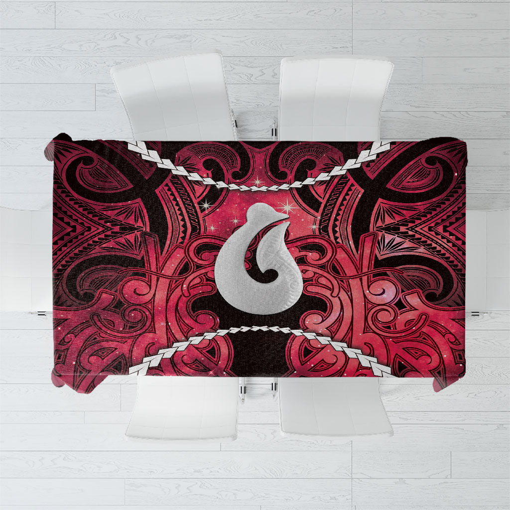 Maori Matariki Hei Matau Whero Tablecloth Maori Kowhaiwhai Pattern Galaxy