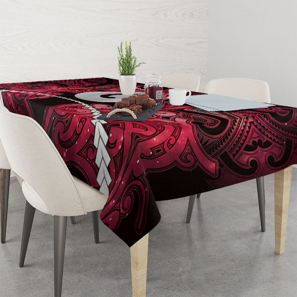 Maori Matariki Hei Matau Whero Tablecloth Maori Kowhaiwhai Pattern Galaxy
