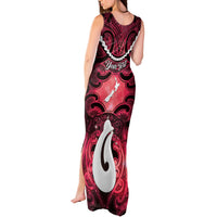 Personalised Maori Matariki Hei Matau Whero Tank Maxi Dress Maori Kowhaiwhai Pattern Galaxy LT01 - Polynesian Pride