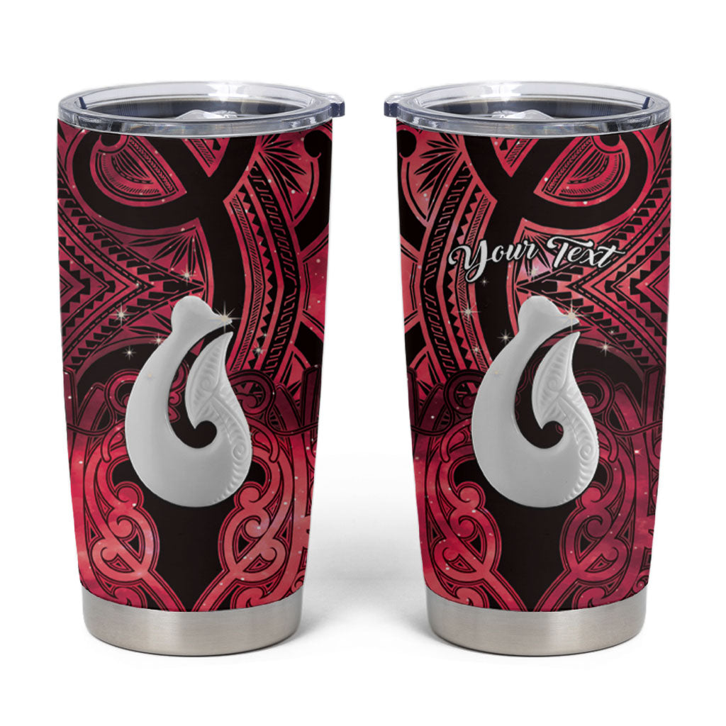 Personalised Maori Matariki Hei Matau Whero Tumbler Cup Maori Kowhaiwhai Pattern Galaxy