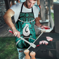 Maori Matariki Hei Matau Turquoise Apron Maori Kowhaiwhai Pattern Galaxy