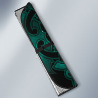 Maori Matariki Hei Matau Turquoise Auto Sun Shade Maori Kowhaiwhai Pattern Galaxy