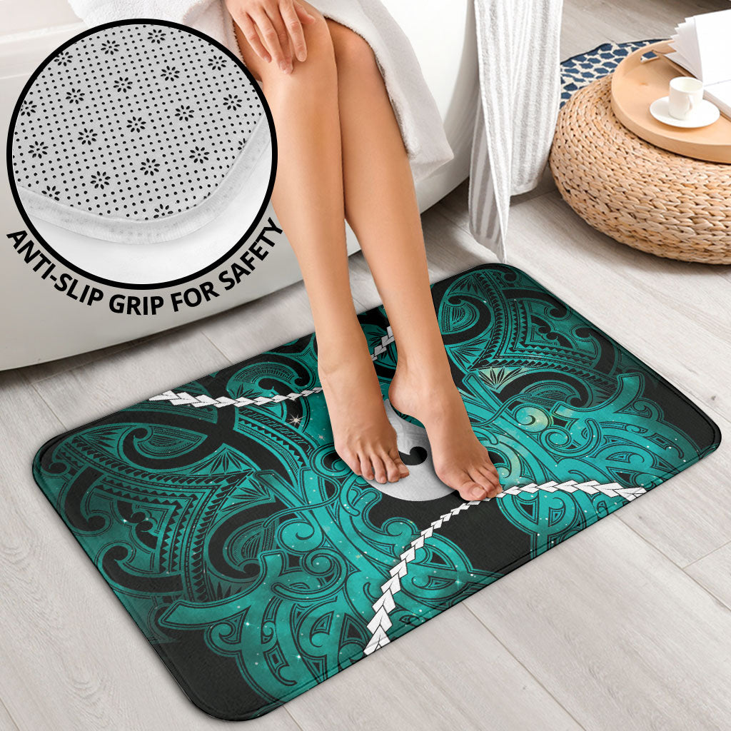Maori Matariki Hei Matau Turquoise Bathroom Set Maori Kowhaiwhai Pattern Galaxy