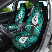 Maori Matariki Hei Matau Turquoise Car Seat Cover Maori Kowhaiwhai Pattern Galaxy