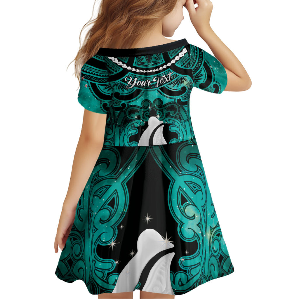 Personalised Maori Matariki Hei Matau Turquoise Family Matching Puletasi and Hawaiian Shirt Maori Kowhaiwhai Pattern Galaxy LT01 - Polynesian Pride