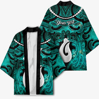 Personalised Maori Matariki Hei Matau Turquoise Kimono Maori Kowhaiwhai Pattern Galaxy