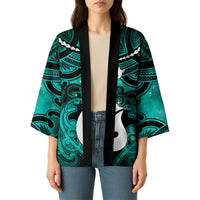 Personalised Maori Matariki Hei Matau Turquoise Kimono Maori Kowhaiwhai Pattern Galaxy