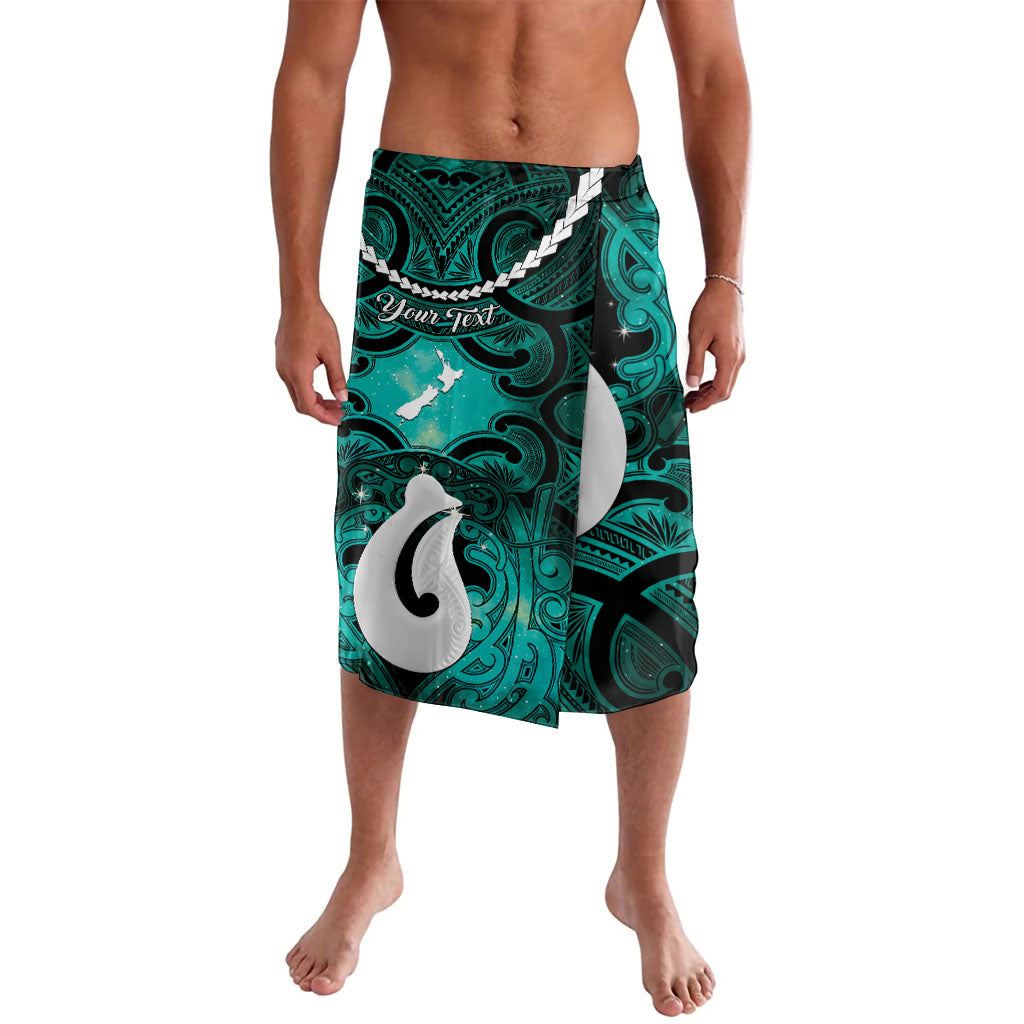 Personalised Maori Matariki Hei Matau Turquoise Lavalava Maori Kowhaiwhai Pattern Galaxy