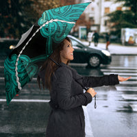 Maori Matariki Hei Matau Turquoise Umbrella Maori Kowhaiwhai Pattern Galaxy