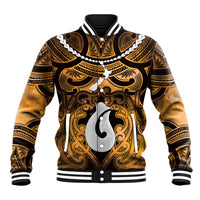 Personalised Maori Matariki Hei Matau Kowhai Baseball Jacket Maori Kowhaiwhai Pattern Galaxy