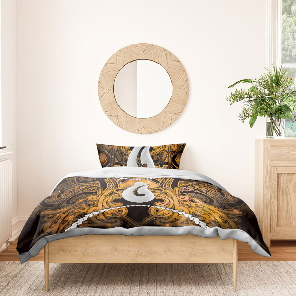 Maori Matariki Hei Matau Kowhai Bedding Set Maori Kowhaiwhai Pattern Galaxy