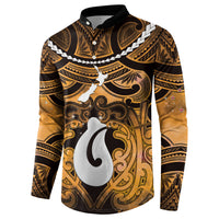 Personalised Maori Matariki Hei Matau Kowhai Button Sweatshirt Maori Kowhaiwhai Pattern Galaxy