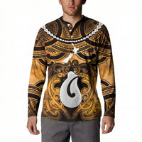 Personalised Maori Matariki Hei Matau Kowhai Button Sweatshirt Maori Kowhaiwhai Pattern Galaxy